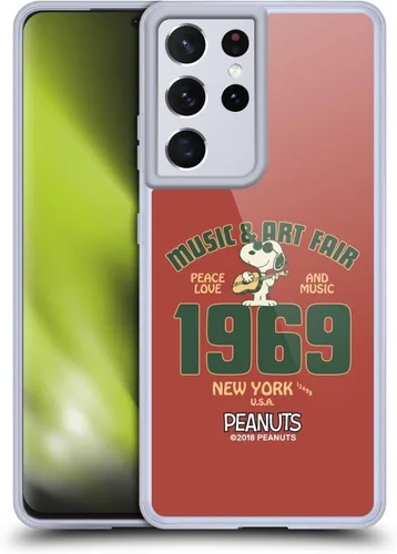 Miniatura 477 de Head Case Designs Funda de gel Woodstock 50th con licencia oficial de Peanuts Snoopy Guitar 1969 [protección de grado militar] compatible