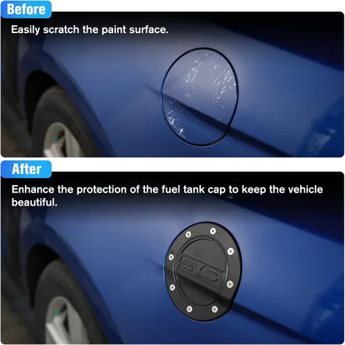 Miniatura 2 de Tapa del depósito de combustible para Ford Mustang GT, puertas de tanque de gasolina con logotipo, piezas de repuesto compatibles con Ford Mustang