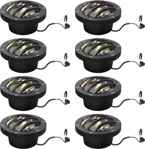 Miniatura 12 de GOODSMANN Luces LED de bajo voltaje para paisaje, 4 W, 12 V, 200 lúmenes, blanco cálido con conector de cable para terraza, escalón, jardín