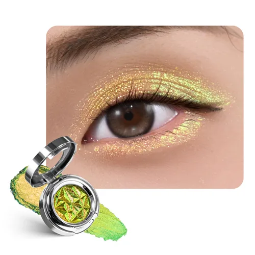 Miniatura 24 de CHARMACY Sombra de ojos multicromática con purpurina, sombra de ojos brillante con pigmentación intensa, sombra de ojos con acabado duocromático