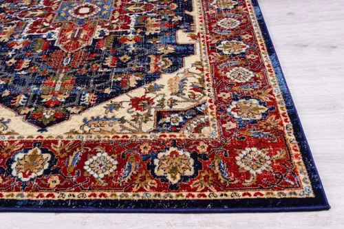 Miniatura 4 de LUXE WEAVERS Howell Collection 2525 - Alfombra oriental azul marino de 5 x 7