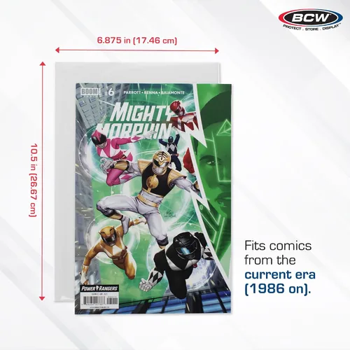 Miniatura 3 de BCW Bolsas y tableros de cómics resellables Current Fundas precargadas y tableros de respaldo para cómics modernos (paquete de 100)
