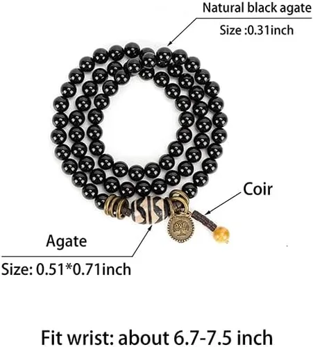 Miniatura 4 de Misfrss Pulsera bohemia con cuentas verdes para hombre, diseño de árbol de la vida, curación de ansiedad, joyería para hombre, joyería de piedra