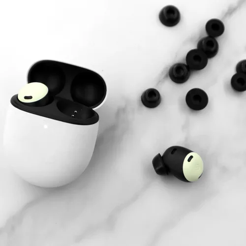 Miniatura 9 de Espuma viscoelástica compatible con almohadillas Pixel Buds Pro, 3 pares de cancelaciones de ruido, ajuste cómodo sin dolor de silicona, accesorios