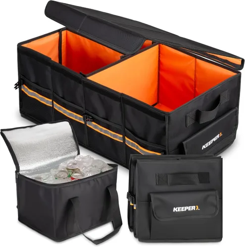 Miniatura 8 de KEEPER Organizador portátil para maletero, 19L, organizadores y almacenamiento de automóvil, parte inferior antideslizante, adecuado para SUV