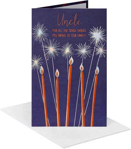 American Greetings Tarjeta de cumpleaños para tío (Everything You Wish)