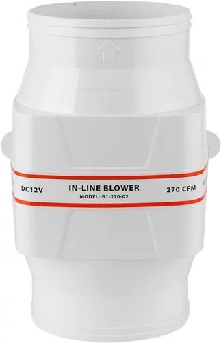 Miniatura 9 de Ventilador de soplador impermeable, soplador de 12 V, soplador de aire de sentina marina, soplador de aire en línea de 4 pulgadas, ventilador