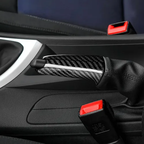 Miniatura 4 de AIRSPEED de fibra de carbono para BMW Funda de mango de freno de mano Compatible con BMW 1 2 3 4 Series E90 E91 E92 Z4 E85 E86 E87 E81 E82 E87 E88
