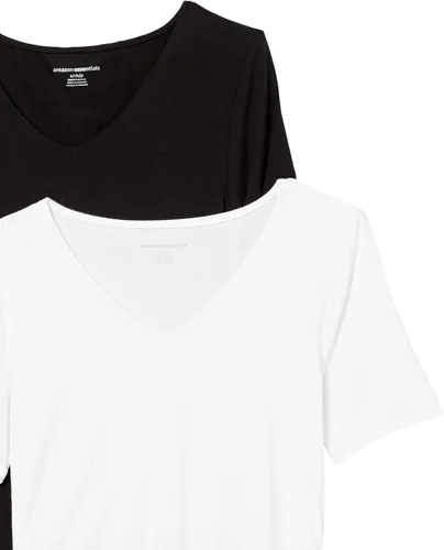Miniatura 6 de Tienda Essentials Camiseta de maternidad de manga corta con cuello en V para mujer, paquete de 2