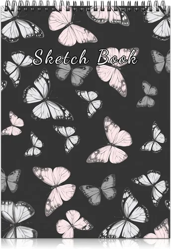 Miniatura 10 de Deokke Cuaderno de bocetos encuadernado en espiral, 9 x 12 pulgadas, papel grueso de 3.53 oz/m², 50 hojas y 100 páginas, libro de bocetos