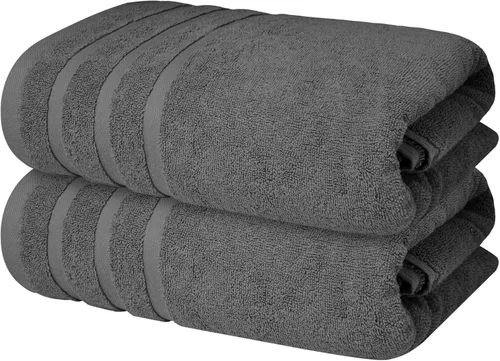 Miniatura 10 de Infinitee Xclusives Juego de 2 toallas de baño de lujo 100% algodón (27 x 54 pulgadas), suaves, absorbentes, de secado rápido, toallas perfectas