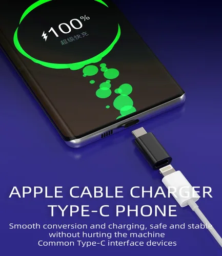 Miniatura 7 de zoyuzan Adaptador de cable de carga USB C macho a Lightning hembra, paquete de 3 unidades para iPhone compatible con Galaxy Note S10 S20 S21 S22 S23