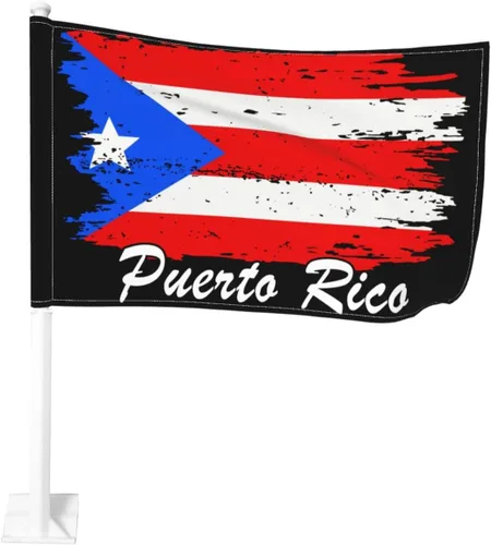 Miniatura 14 de Bandera de México con clip para ventana, 12 x 18 pulgadas, pancarta de decoración de automóvil de doble cara, protección UV de poliéster Bandera