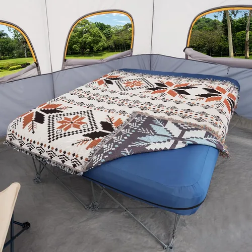Miniatura 2 de KAMPKEEPER - Cama de Campamento, Camas de Campamento para Adultos, Cama Plegable de Campamento con Colchón de Aire Inflable y Bolsa de Transporte