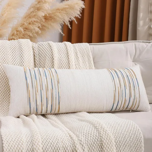 Miniatura 33 de Juego de 2 fundas de almohada bohemias de 18 x 18 pulgadas, fundas de almohada decorativas de felpilla con patrón de granja para decoración del hogar