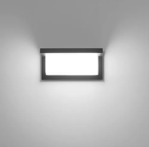 Miniatura 2 de Aplique de pared LED de 18 W, lámpara de porche exterior impermeable IP65, luz de pared blanca cálida de 3000 K, lámpara de pared de aluminio negro