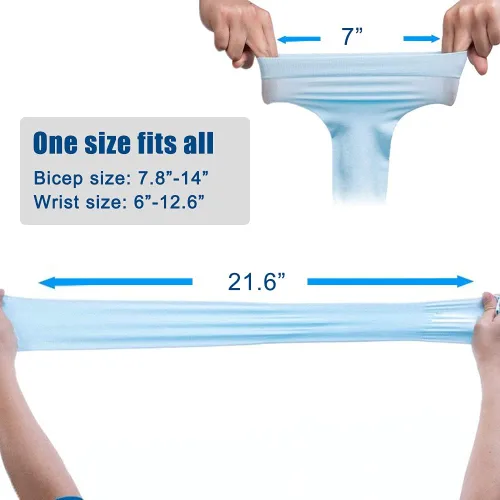 Miniatura 4 de Bacophy 3/6 pares de mangas refrescantes con protección UV para mujeres y hombres, cubierta de brazo UPF 50 3 pares negro+gris+blanco