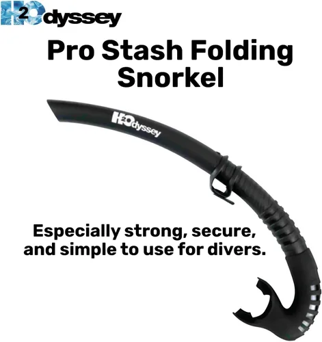 Miniatura 5 de H2Odyssey Pro Stash - Snorkel plegable con válvula de purga - Material de silicona sin equipo de buceo