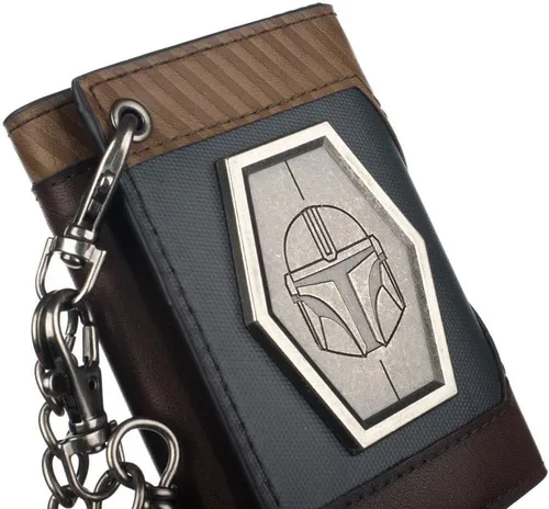 Miniatura 2 de Bioworld The Mandalorian - Cartera de cadena con escudo de metal, Multi colorido, Personalizado