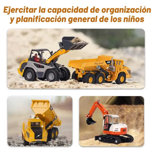 Miniatura 5 de iPlay, iLearn Juego de Sitio de Construcción de Servicio Pesado, Camión Volquete de Metal, Excavadora Retroexcavadora, Tractor Bulldozer Vehículo