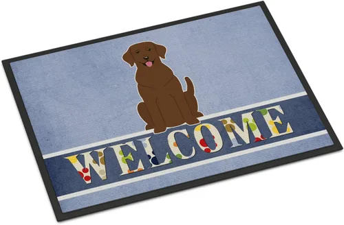 Caroline's Treasures BB5637MAT - Felpudo de bienvenida de 18 x 27 pulgadas, para interiores y exteriores, para entrada, antideslizante, lavable, de