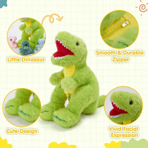 Miniatura 3 de WEWILL Conejito de peluche de 18 pulgadas, 5 piezas, juguete de peluche con 4 conejos bebés, regalos para cumpleaños y Pascua, color gris