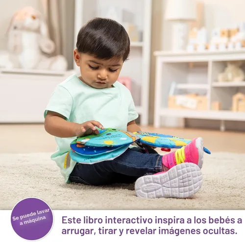 Miniatura 2 de Melissa & Doug K's Kids Itsy-Bitsy Spider - Libro de actividades suave de 8 páginas para bebés y niños pequeños, libro de tela y juguete sensorial