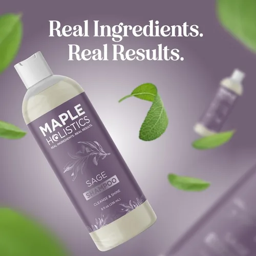 Miniatura 12 de Champú Sage anticaspa con argán, jojoba y spikenard orgánico, 100% natural, sin sulfatos, tratamiento para hombres y mujeres, fórmula antiséptica