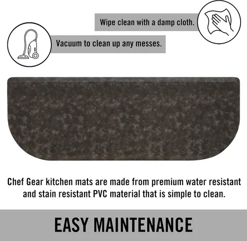 Miniatura 4 de Chef Gear Tapete de cocina antifatiga Gelness - Diseño Clarance - Tapete de chef acolchado cómodo de piel sintética - Alivio para cocinar y estar
