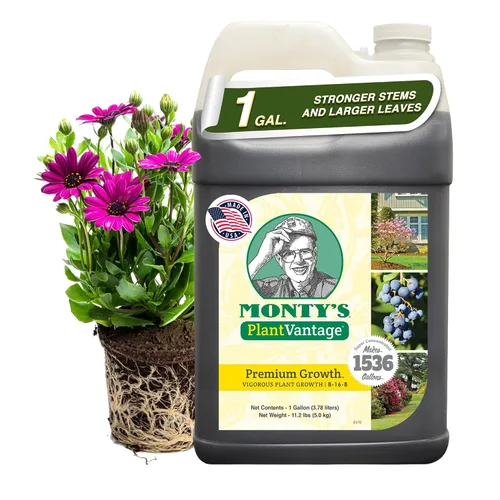 PlantVantage Fertilizante líquido para plantas de crecimiento prémium - Fertilizante NPK (8-16-8) con zinc y hierro, alimento líquido para plantas