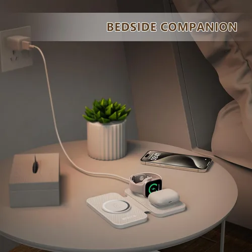 Miniatura 6 de Estación de carga rápida inalámbrica inalámbrica portátil 2026, cargador magnético 3 en 1 para iPhone 17 16 15 14 13 12 Pro Max Plus, Apple Watch