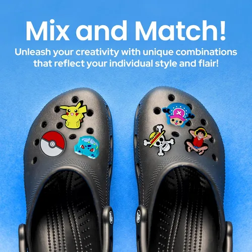 Miniatura 5 de 50 dijes para zapatos unisex seleccionados para adultos, decoración para zapatos, zapatos zuecos, pulsera, pulsera y regalo de fiesta, Caucho, Na