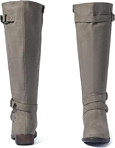 Miniatura 4 de Botas altas hasta la rodilla para mujer, elegantes y cómodas, con punta redonda, cierre de cremallera lateral, para otoño e invierno para mujer