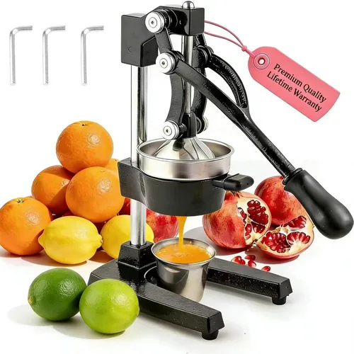 Exprimidor manual de cítricos de hierro fundido resistente, prensa manual de acero inoxidable exprimidor de naranja limón, máquina de prensa de