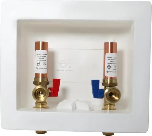 Miniatura 4 de XFITTING Caja de salida prémium para lavadora con drenaje central, 1/2 pulgada MIP/sudor x 3/4 pulgadas MHT, color blanco