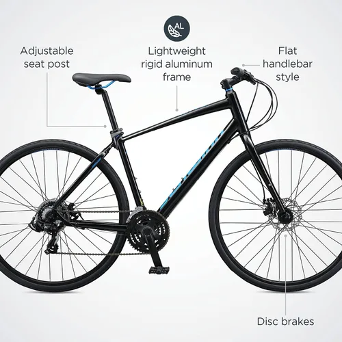 Miniatura 3 de Schwinn Vantage - Bicicleta híbrida deportiva para hombres y mujeres, transmisión de 21 o 24 velocidades, marco de aluminio, barra plana, frenos