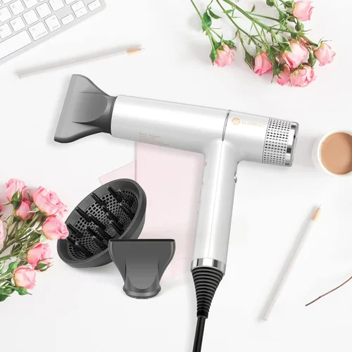 Miniatura 6 de slopehill Secador de pelo con motor único sin escobillas Diagnóstico inteligente de fallas Microfiltro innovador Tecnología Oxy Active Blanco