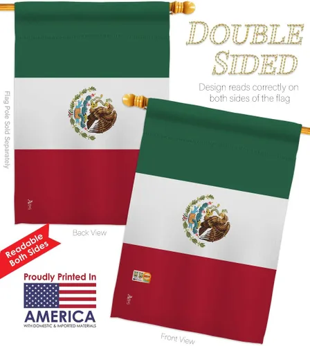 Miniatura 3 de Nacionalidad México Garden House Banderas Set Regional Nación Internacional Mundo País Particular Área Pequeña Decorativa Patio Banner Doble Cara