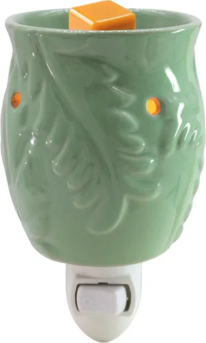 Miniatura 11 de CVHOMEDECO. Calentador eléctrico de cera derretida enchufable a la pared, calentador de fragancias de cerámica decorativo para velas perfumadas