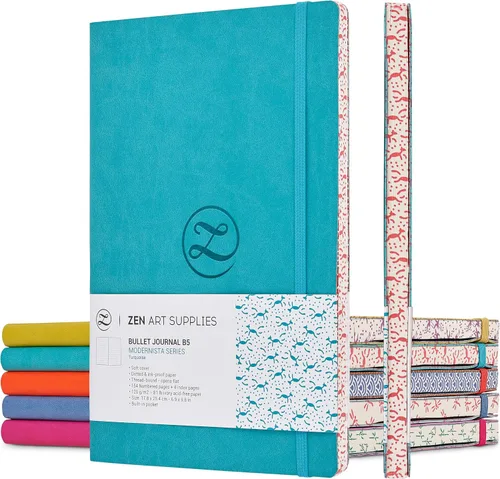 Miniatura 13 de Lindo Diario Grande de Puntos B5 - Disfruta del Bullet Journaling con Cubierta Suave de 7x10 pulgadas, Papel Grueso de 120gsm Sin Traspaso, Diario
