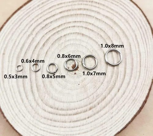 Miniatura 2 de 1000 anillos de acero inoxidable de 0.118 pulgadas (0.118 in) para hacer joyas, collares, pulseras, aretes, llavero, manualidades