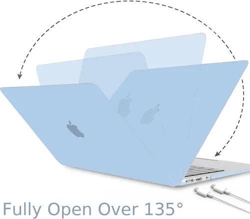 Miniatura 5 de B BELK Funda compatible con MacBook Air de 13 pulgadas modelo A1466 A1369 versión 2010-2017, carcasa rígida de plástico mate para laptop + cubierta