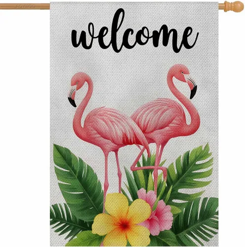 Miniatura 16 de AOYEGO Daisy - Bandera de bienvenida para casa, de 28 x 40 pulgadas, grande, vertical, de doble cara, abejas en una margarita blanca salvaje