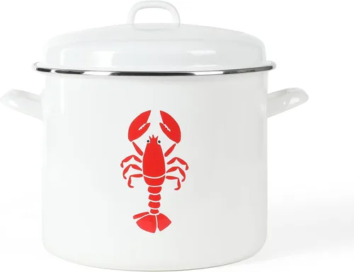 Miniatura 7 de Martha Stewart Thayer Olla de Caldo de 12 Cuartos de Galón Esmaltada sobre Acero Resistente a Rayones con Tapa – Azul Martha – Olla Duradera de Gran