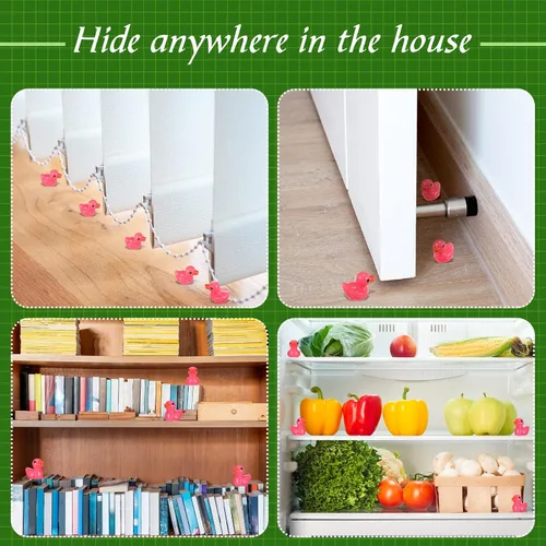 Miniatura 3 de Outus 150 piezas de mini patos de resina rosados pequeños patos en miniatura a granel pequeñas figuras de patitos de plástico para oficina, hogar