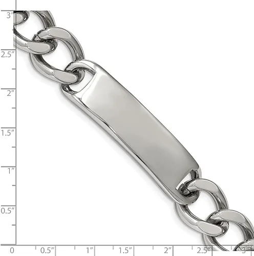 Miniatura 5 de ICE CARATS Stainless Steel Curb Link 8.75 Inch Id Bracelet Fashion Jewelry for Women Gifts for Her