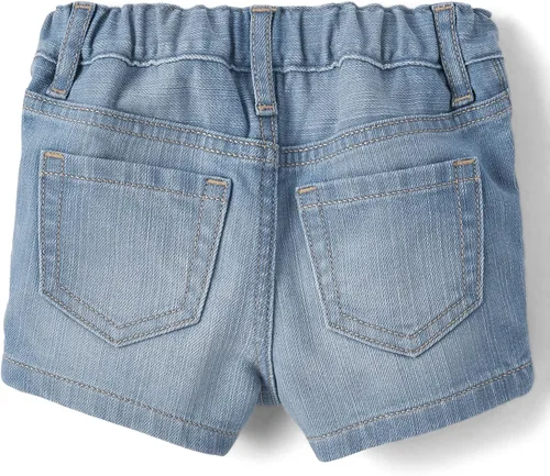 Miniatura 8 de The Children's Place Paquete de 3 pantalones cortos de mezclilla para bebés y niñas pequeñas