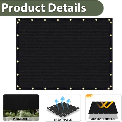 Miniatura 3 de Amagenix GN04 - Toldo 90% pérgola de 5 x 6 pies, paño negro con ojales para jardín, patio, porche, grado comercial, 200 GSM, bridas para cables