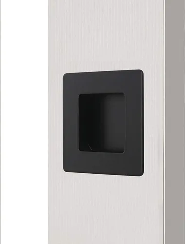 Miniatura 5 de Homdiy MC009-70BK - Tirador de puerta corredera negro para armario, armario, puerta de bolsillo, tirador de dedo empotrado - MC009-70BK - 1 paquete