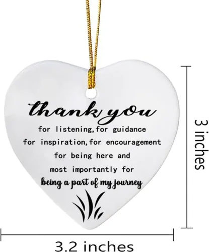 Miniatura 2 de Letrero de recuerdo de cerámica con texto en inglés "Thank You for Being a Part of My Journey", regalo de agradecimiento para amigos, compañeros